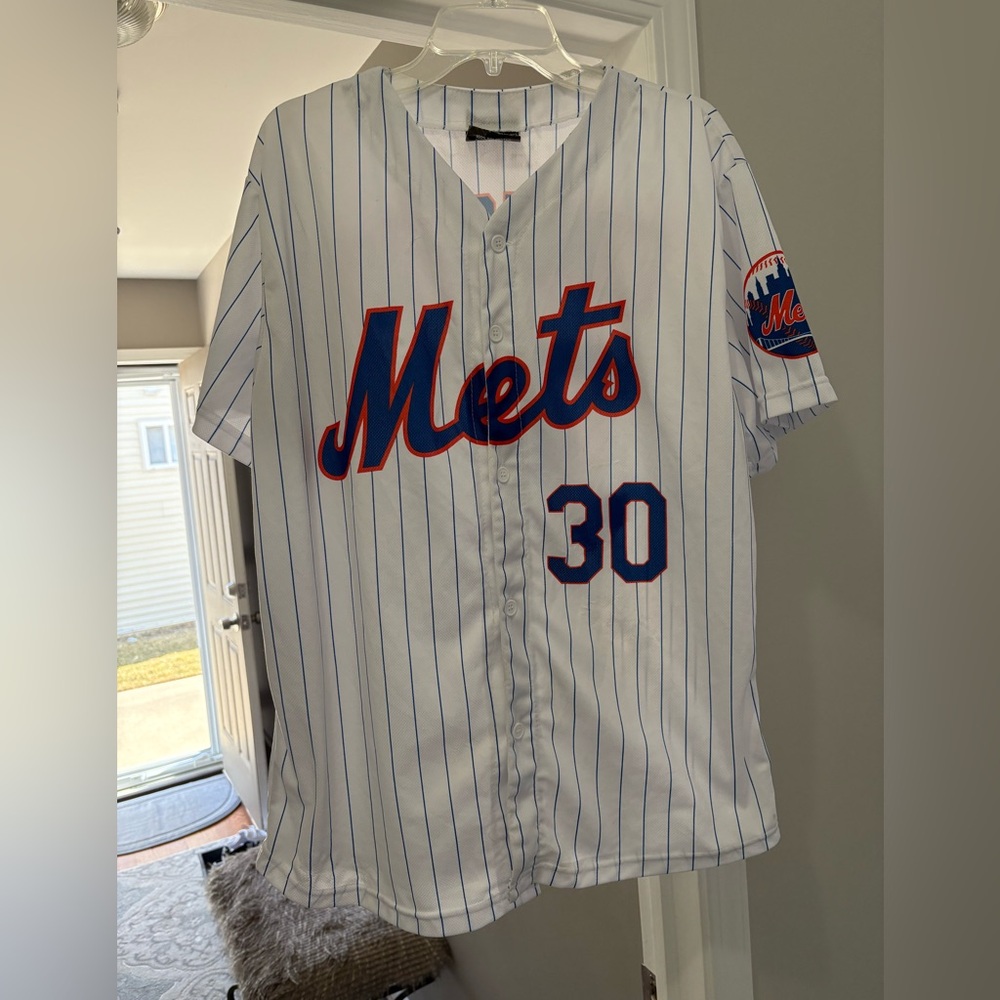 Mens Coyote New York Mets Conforto number 30 commemorative baseball jersey